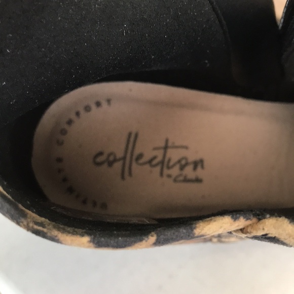 Clarks Leopard 🐆 Print Booties with Kitten Heels - Picture 9 of 11